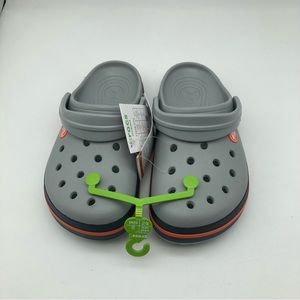 Crocs unisex crocband clogs light gray/ navy M4/W6
